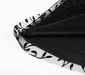 Womens Sleeveless Wrap Ruffle A Line Embroidery Summer Dress Black Leaf