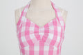 Womens Vintage 1950s Cocktail Halter Retro Formal A-line Midi Dress Pink