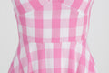 Womens Vintage 1950s Cocktail Halter Retro Formal A-line Midi Dress Pink