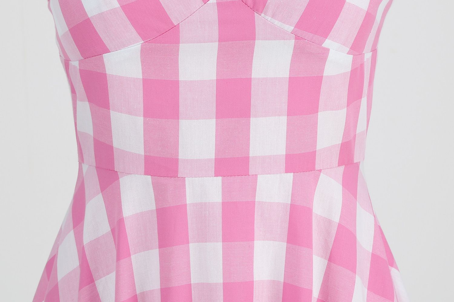 Womens Vintage 1950s Cocktail Halter Retro Formal A-line Midi Dress Pink