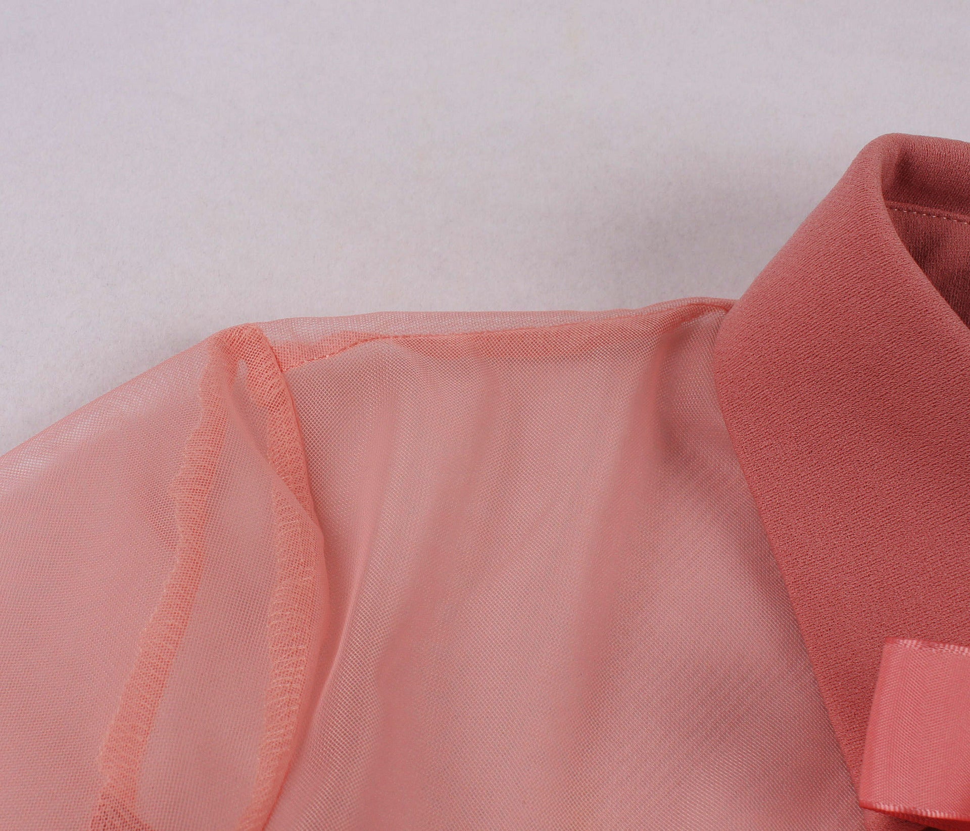 Womens Vintage 1950s Lace A Line Pleated Flare Cocktail Long Dress Pink