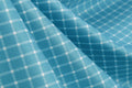 Womens Vintage 1950s Plaid Belt Slim-Fit Swing Retro Dress Mid-Length Dress Blue