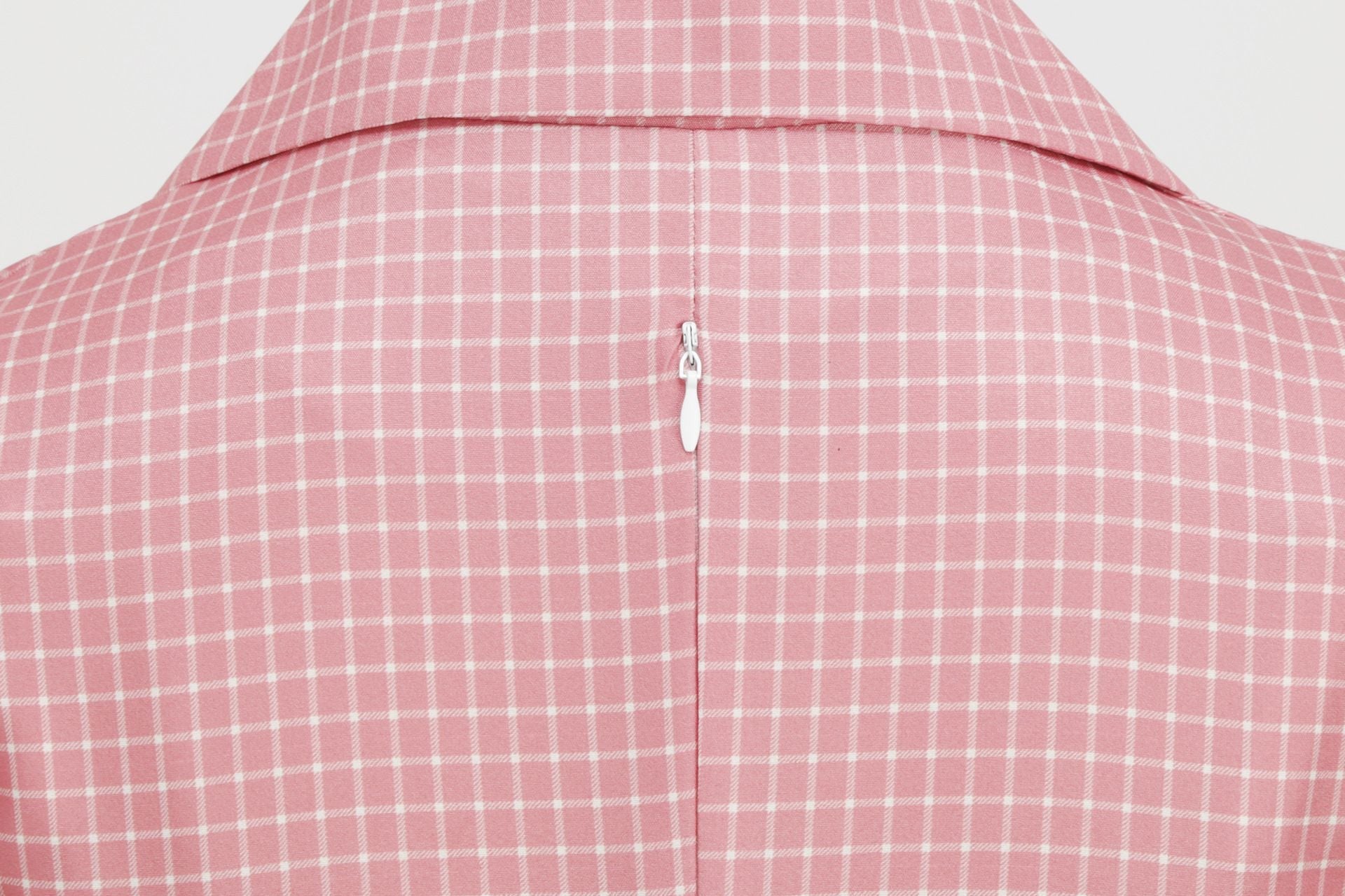 Womens Vintage 1950s Plaid Belt Slim-Fit Swing Retro Dress Mid-Length Dress Pink
