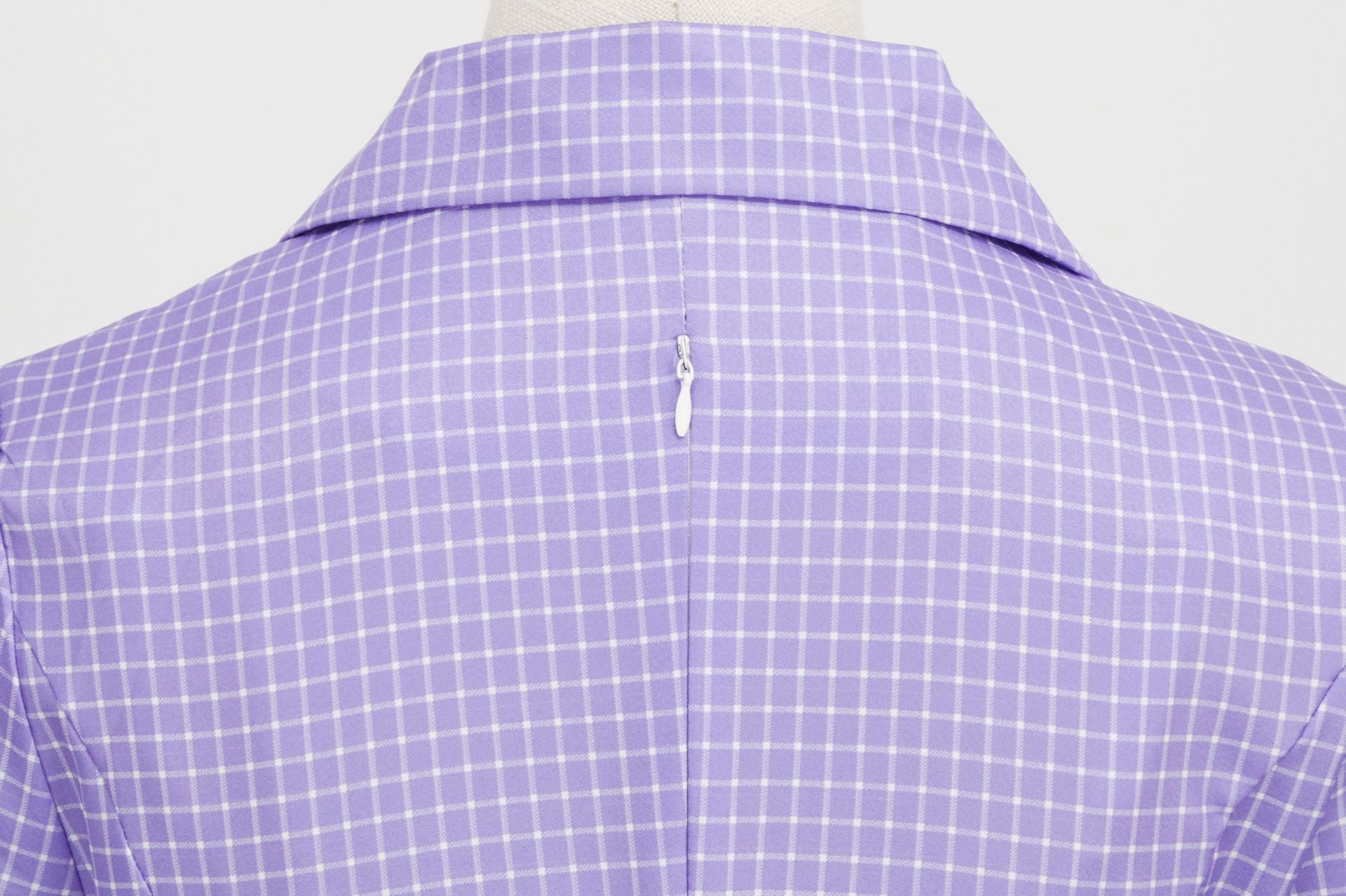 Womens Vintage 1950s Plaid Belt Slim-Fit Swing Retro Dress Mid-Length Dress Purple