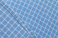 Womens Vintage 1950s Retro Party Dress Short Sleeve V-Neck with Belt Blue Plaid