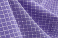 Womens Vintage 1950s Retro Party Dress Short Sleeve V-Neck with Belt Purple