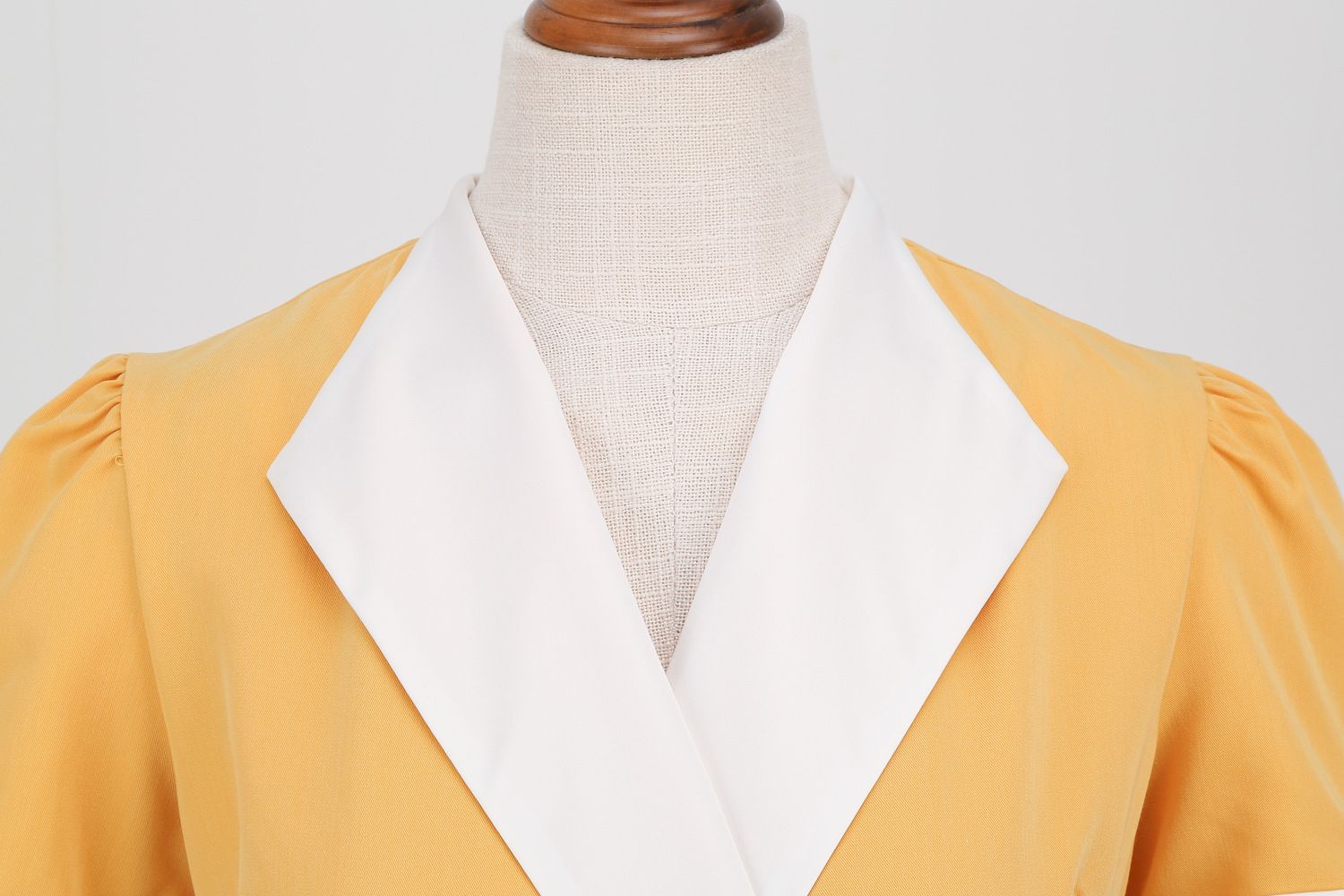 Womens Vintage 1950s Retro Party Dress Short Sleeve V-Neck with Belt Yellow