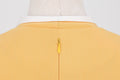 Womens Vintage 1950s Retro Party Dress Short Sleeve V-Neck with Belt Yellow