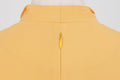 Womens Vintage 1950s Retro Party Dress Short Sleeve V-Neck with Belt Yellow