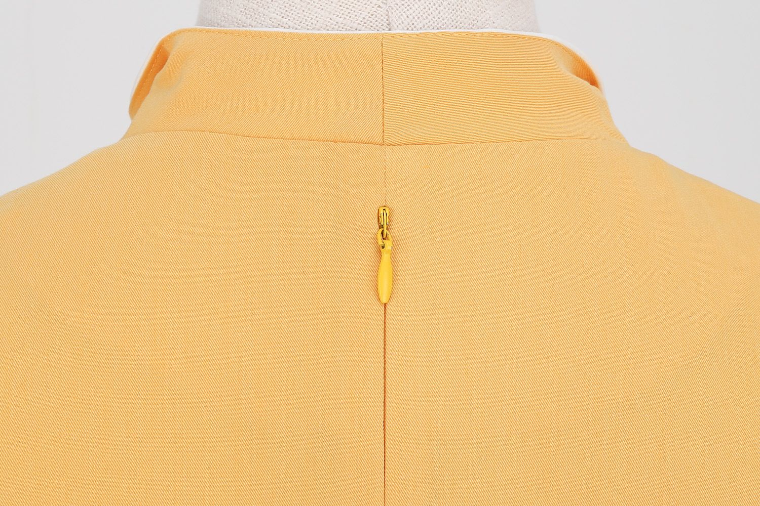 Womens Vintage 1950s Retro Party Dress Short Sleeve V-Neck with Belt Yellow
