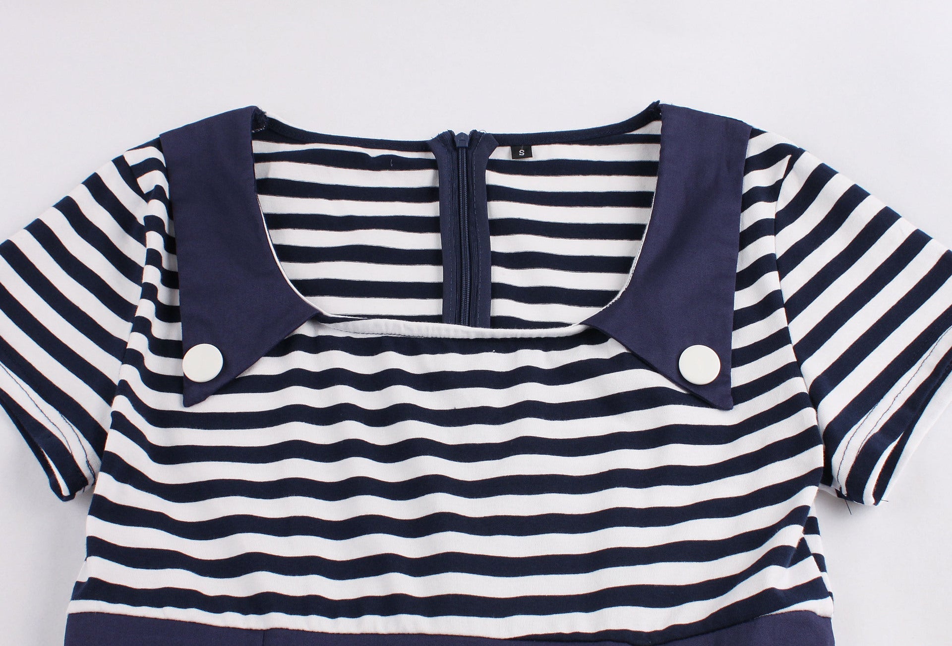 Womens Vintage 50s Navy Floral A-Line Swing Midi Dress Navy
