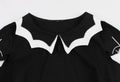 Womens Vintage Bat Print Halloween A-Line Swing Costume Dress Black
