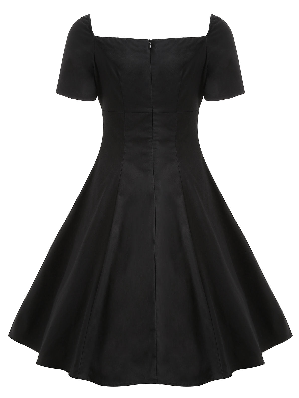 Womens Vintage Dress 1950s Plus Size Party Cocktail Dress Black