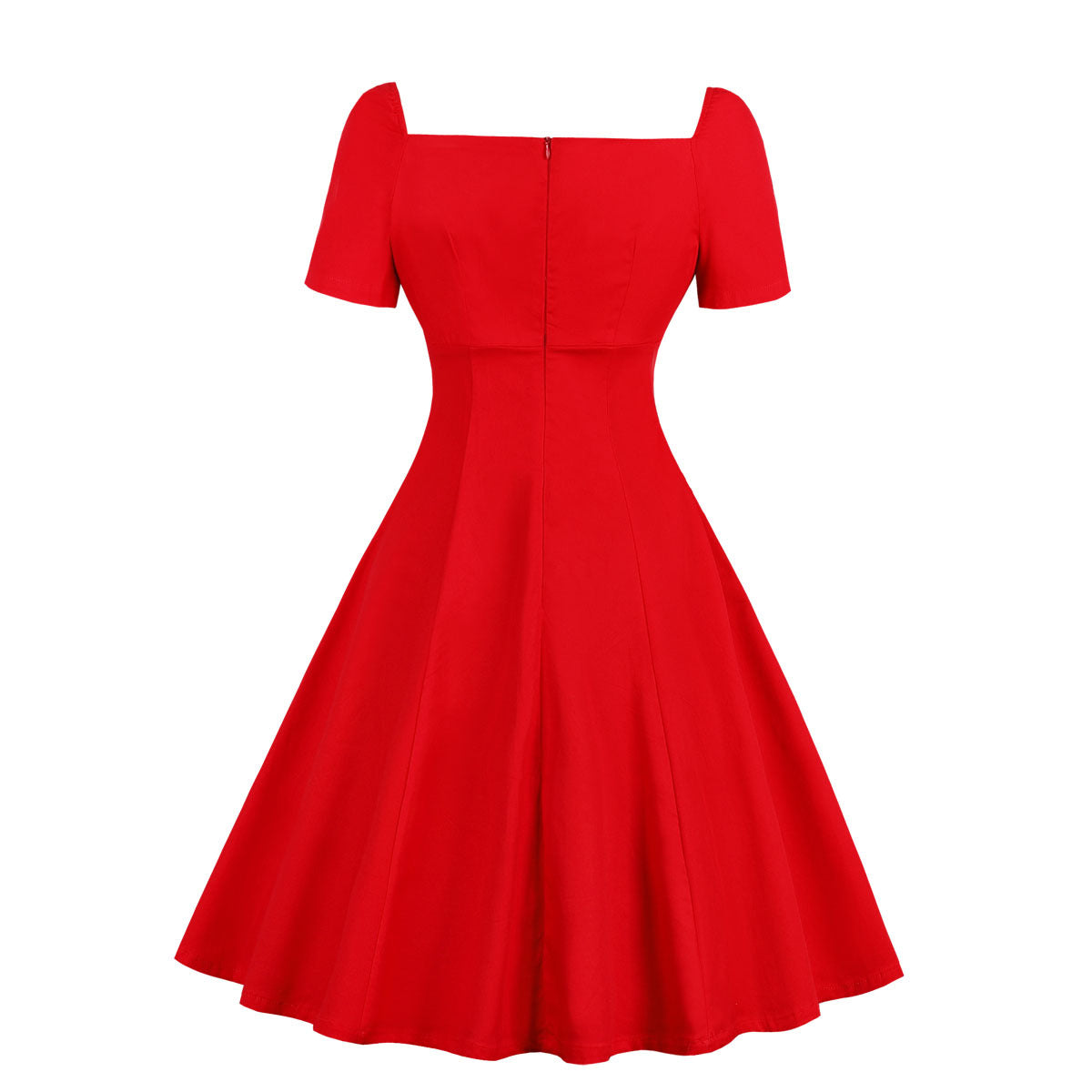 Womens Vintage Dress 1950s Plus Size Party Cocktail Dress Red