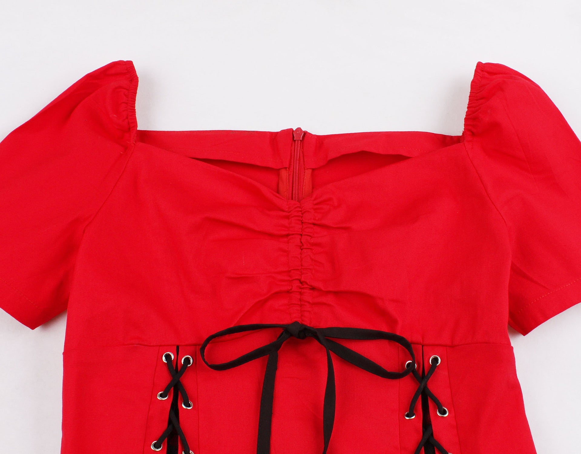 Womens Vintage Dress 1950s Plus Size Party Cocktail Dress Red