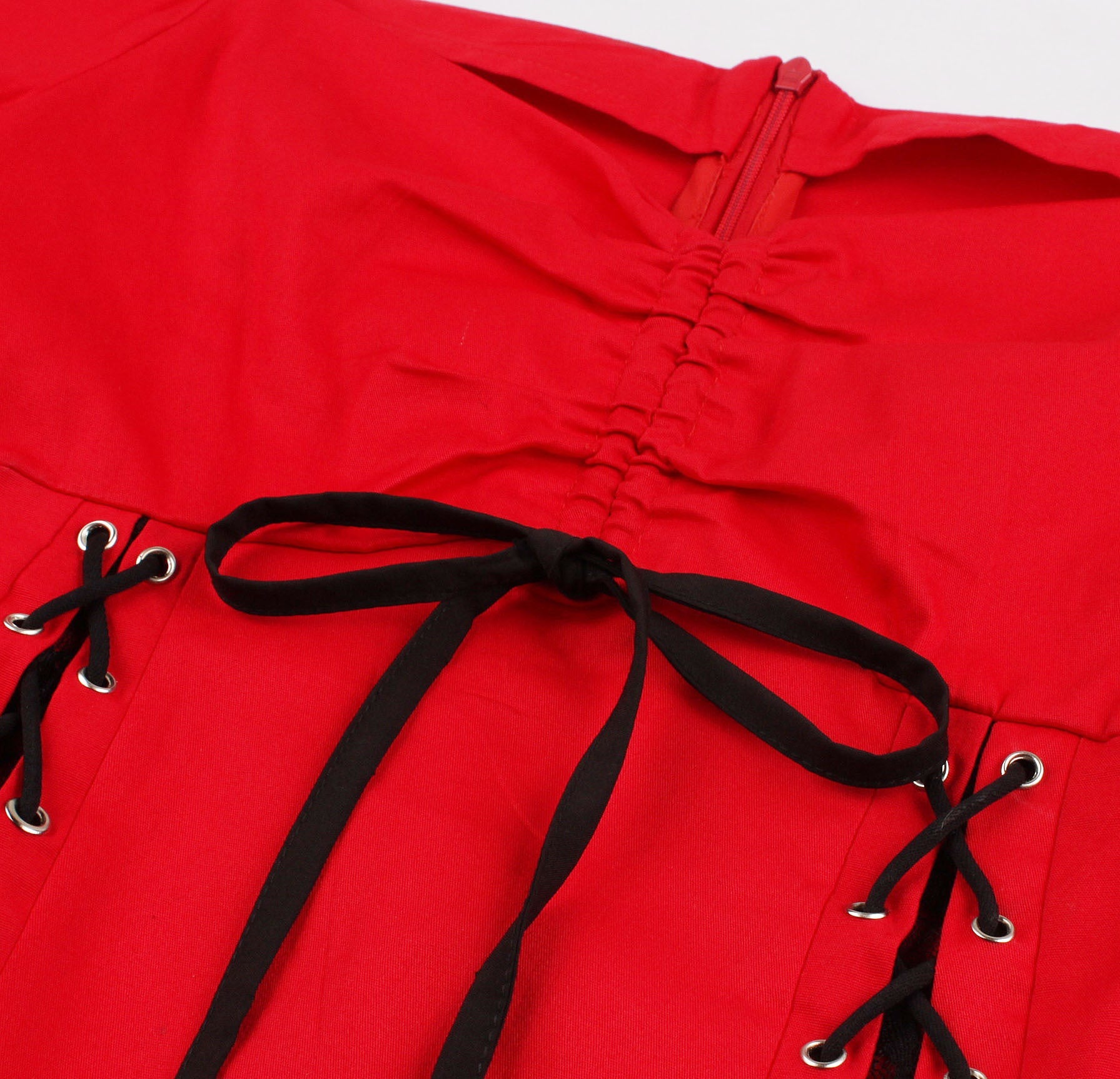 Womens Vintage Dress 1950s Plus Size Party Cocktail Dress Red