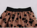 Womens Vintage Mesh Skirt Elastic Waist Gauze Puffy Long Swing Skirt Coffee