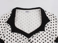 Womens Vintage Polka Dot 1950s Retro Rockabilly Swing Tea Dresses White Black