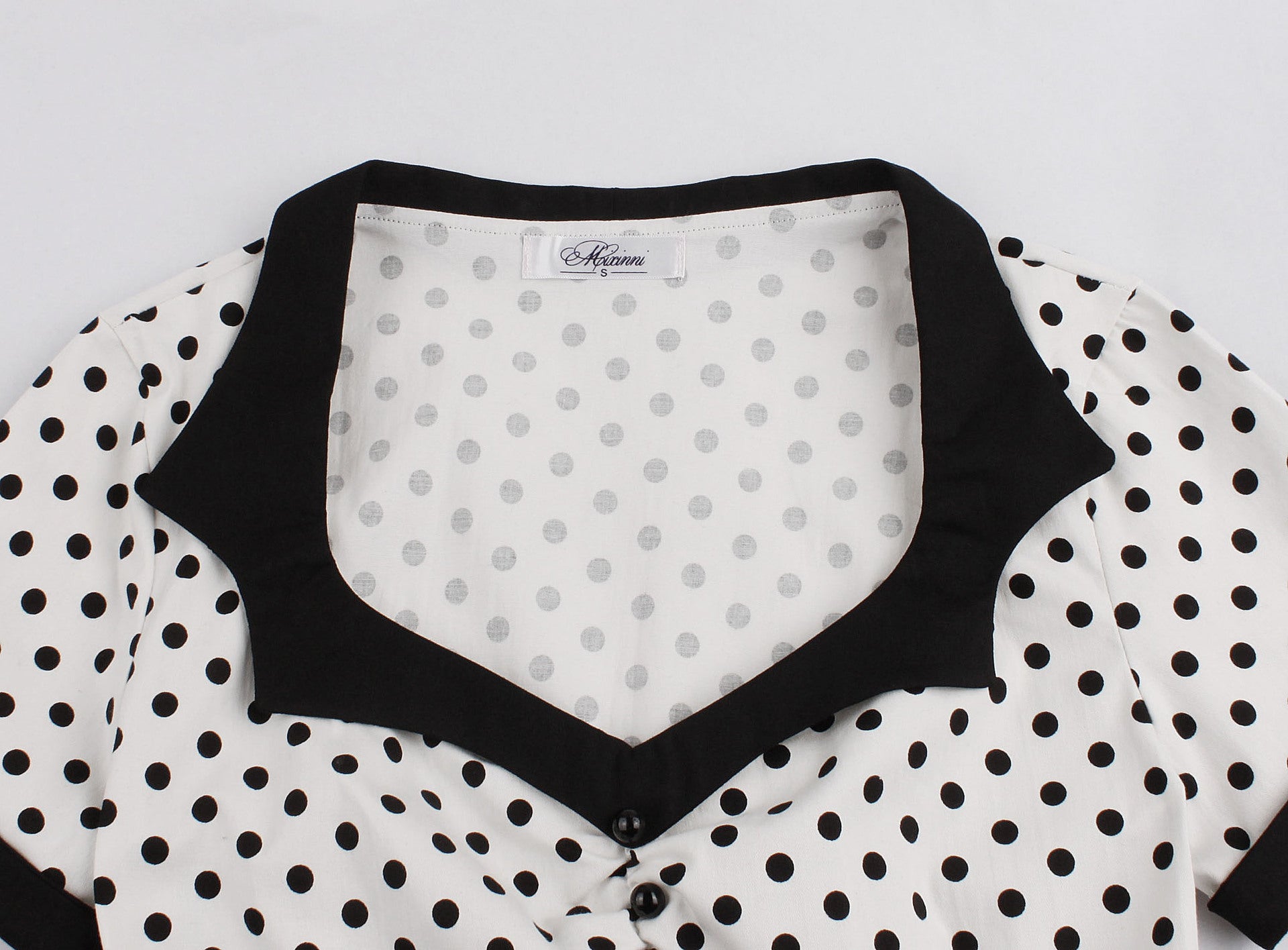 Womens Vintage Polka Dot 1950s Retro Rockabilly Swing Tea Dresses White Black