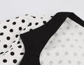 Womens Vintage Polka Dot 1950s Retro Rockabilly Swing Tea Dresses White Black