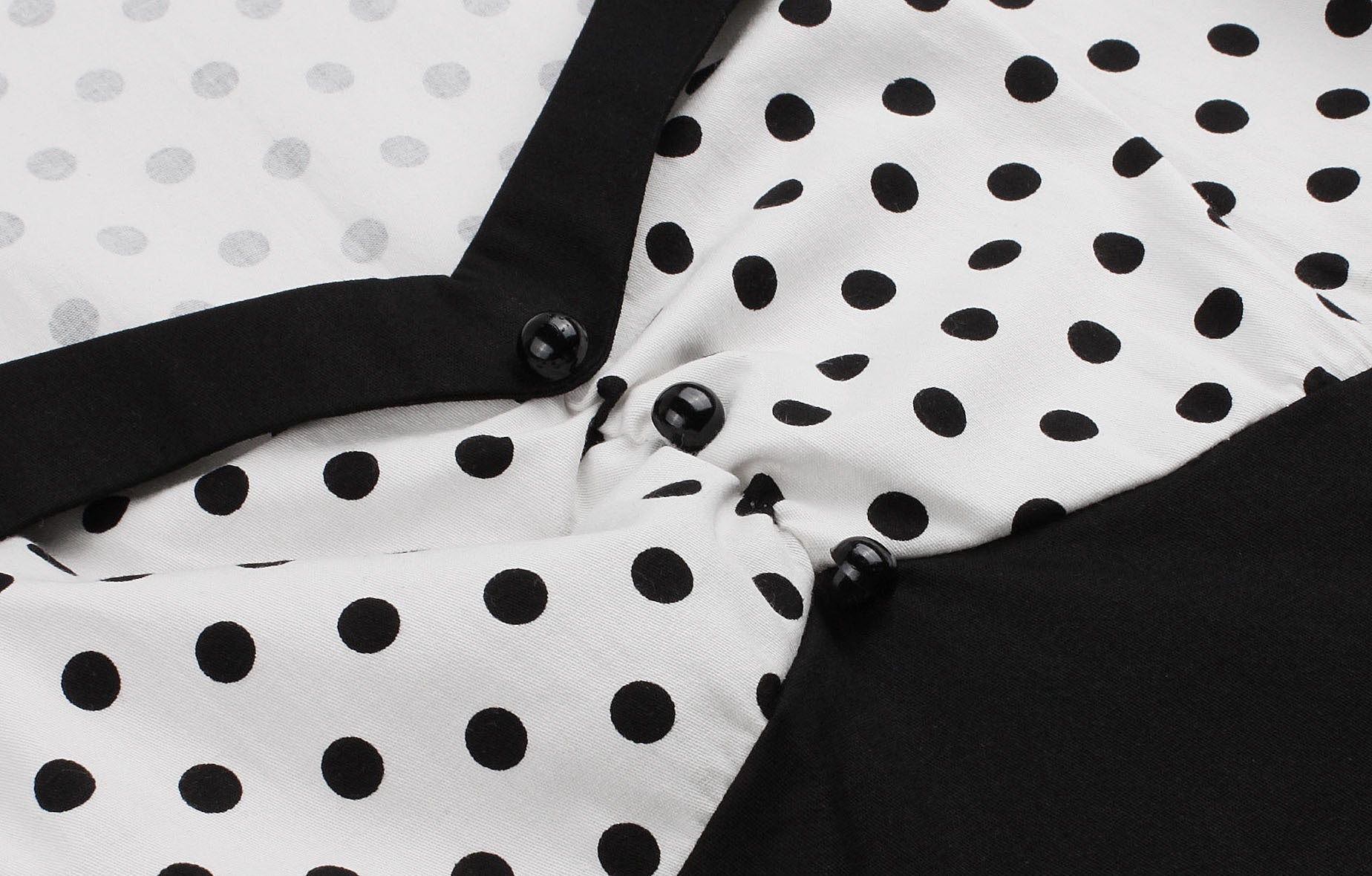 Womens Vintage Polka Dot 1950s Retro Rockabilly Swing Tea Dresses White Black
