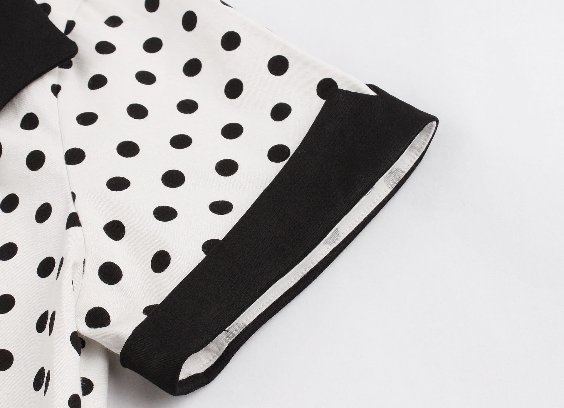 Womens Vintage Polka Dot 1950s Retro Rockabilly Swing Tea Dresses White Black